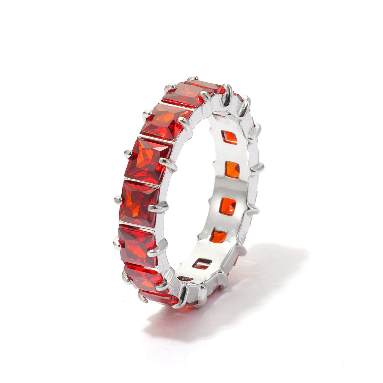 Elegant Red Gemstone Gold Ring